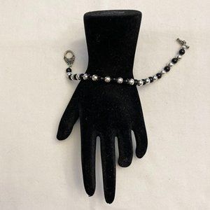 Silpada Rare Onyx and Sterling bracelet